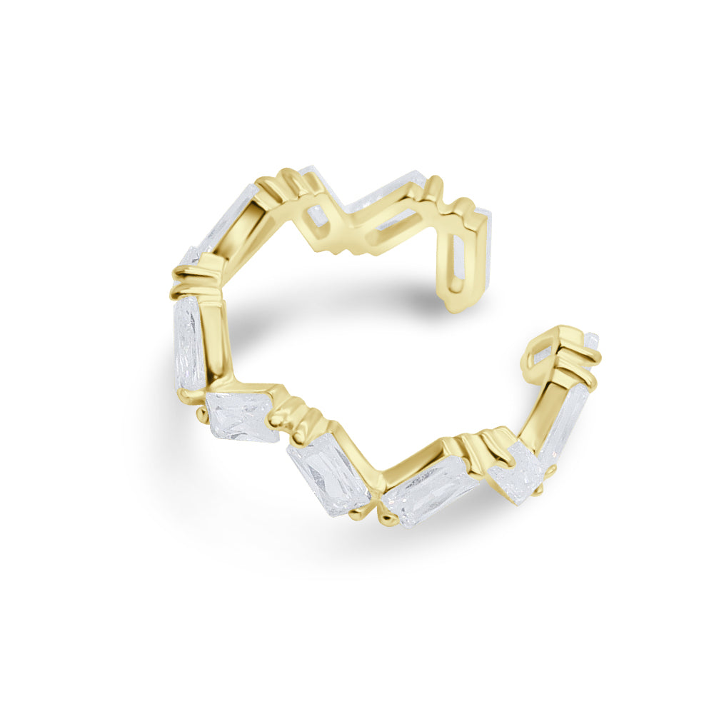 Zigzag Baguette CZ Ear Cuff EC-1388