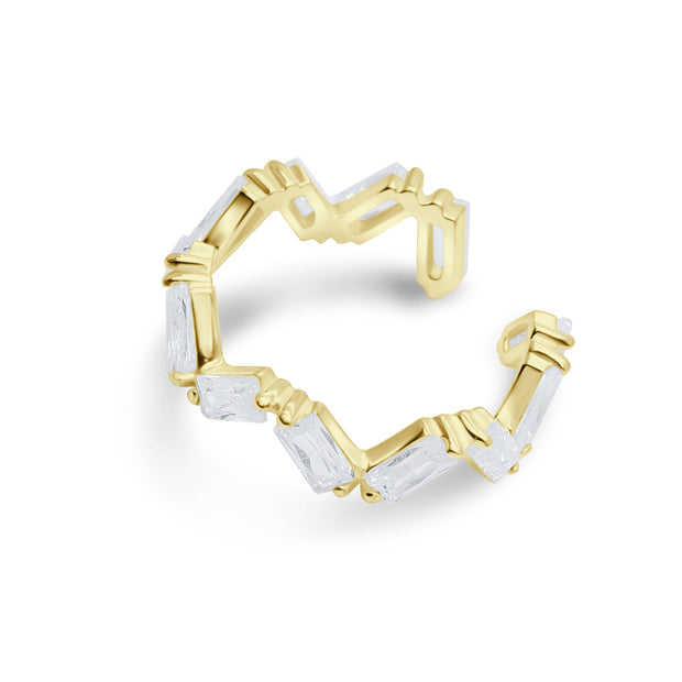 Zigzag Baguette CZ Ear Cuff EC-1388
