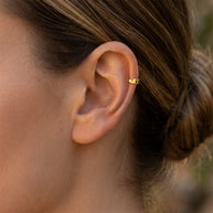 Faceted Shield Ear Cuff EC-1390