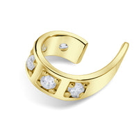 Crescent Moon Five CZ Ear Cuff EC-1391