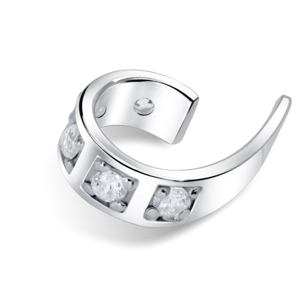 Crescent Moon Five CZ Ear Cuff EC-1391