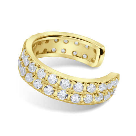 Elegant Gold-Plated Ear cuff with sparkling CZ EC-1452