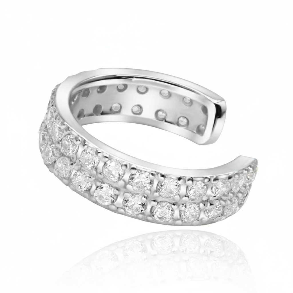 Elegant Gold-Plated Ear cuff with sparkling CZ EC-1452