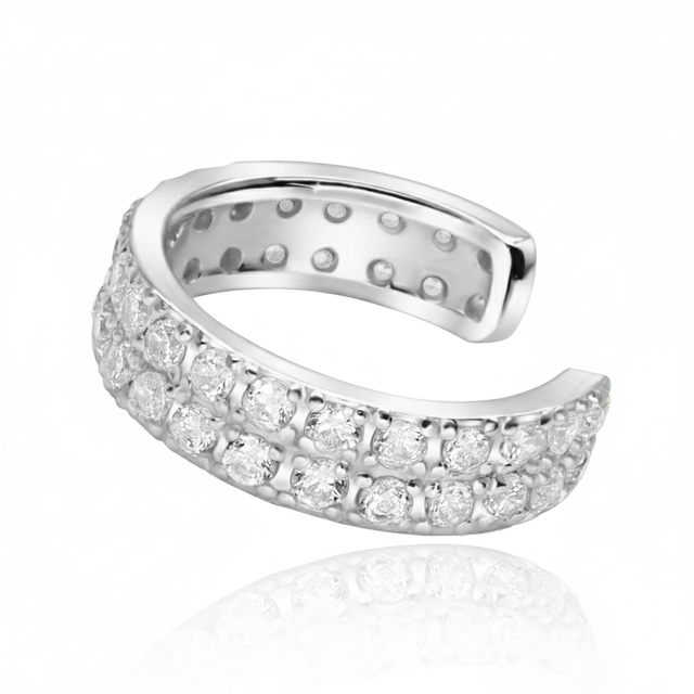 Elegant Gold-Plated Ear cuff with sparkling CZ EC-1452