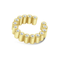 Cylinder Bezel CZ Ear Cuff EC-1466