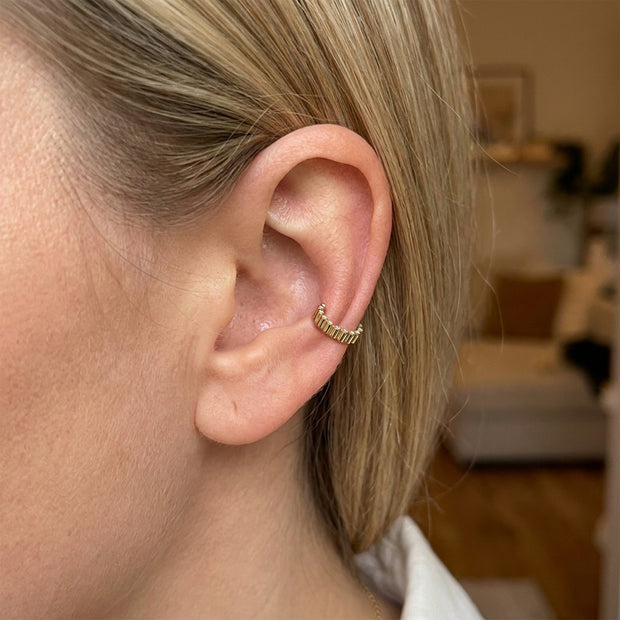 Cylinder Bezel CZ Ear Cuff EC-1466