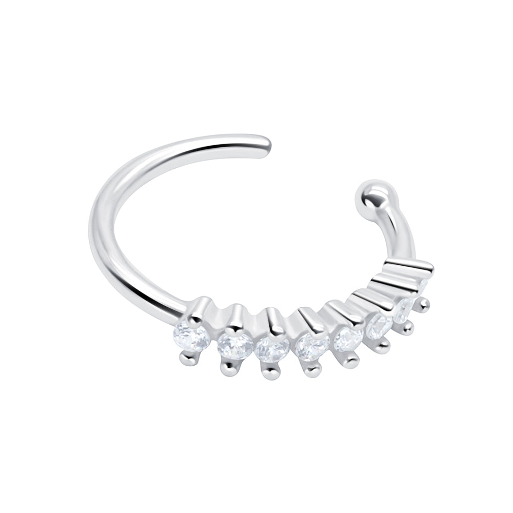 Five-Stone CZ Crown Ear Cuff EC-1477