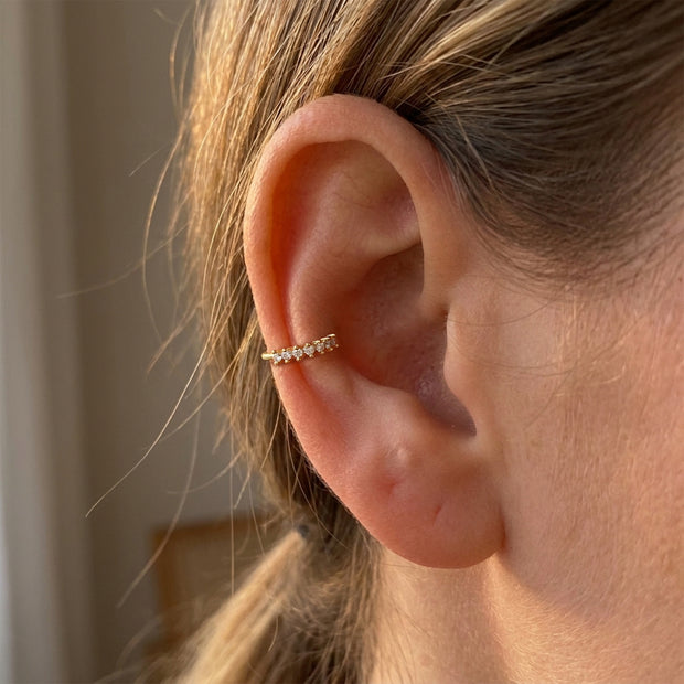 Five-Stone CZ Crown Ear Cuff EC-1477