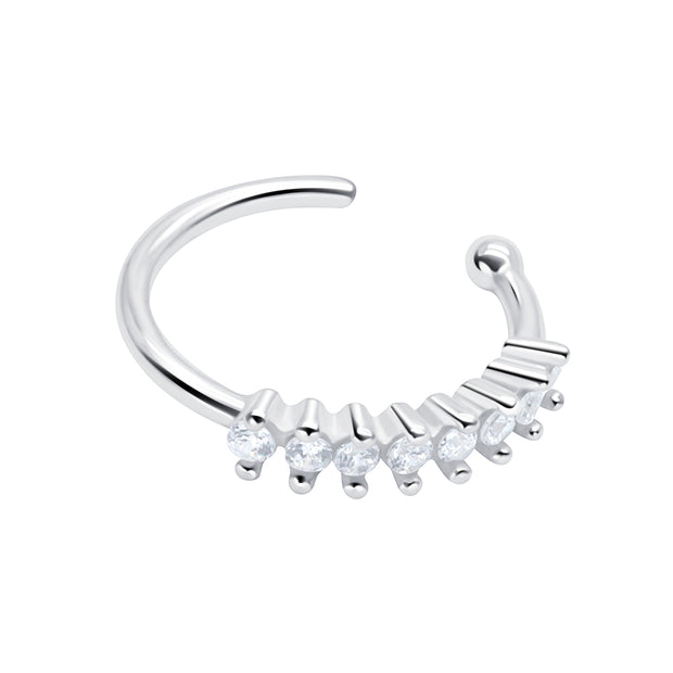 Five-Stone CZ Crown Ear Cuff EC-1477