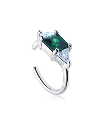 925 Shining Square CZ Ear Cuff EC-1490