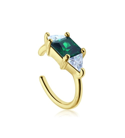 925 Shining Square CZ Ear Cuff EC-1490