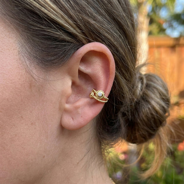 Octopus Tentacle CZ Ear Cuff EC-3029