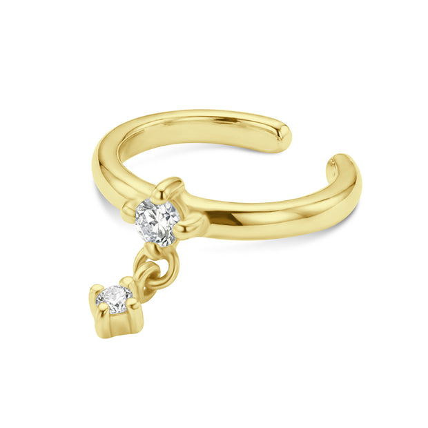 Crystal Charm Ear Cuff EC-3034