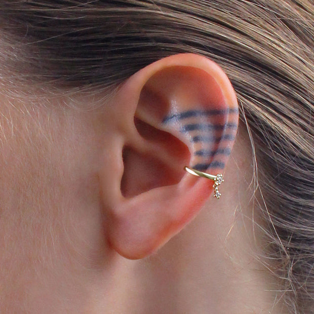 Crystal Charm Ear Cuff EC-3034