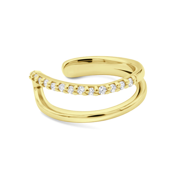 Double Band CZ Ear Cuff EC-4046