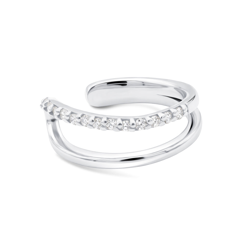 Double Band CZ Ear Cuff EC-4046