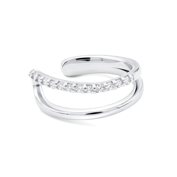 Double Band CZ Ear Cuff EC-4046
