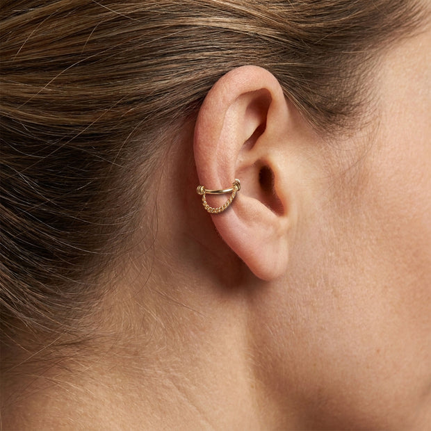 Dangling Spiral Chain Ear Cuff EC-410