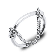 Dangling Spiral Chain Ear Cuff EC-410