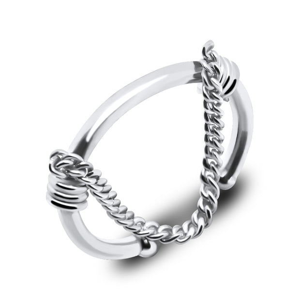 Dangling Spiral Chain Ear Cuff EC-410
