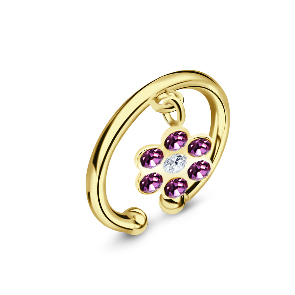 Stony Flower Ear Cuff EC-412