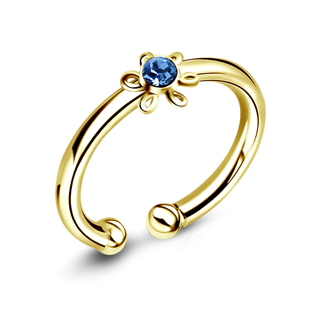 Floral Sparkling Ear Cuff EC-413