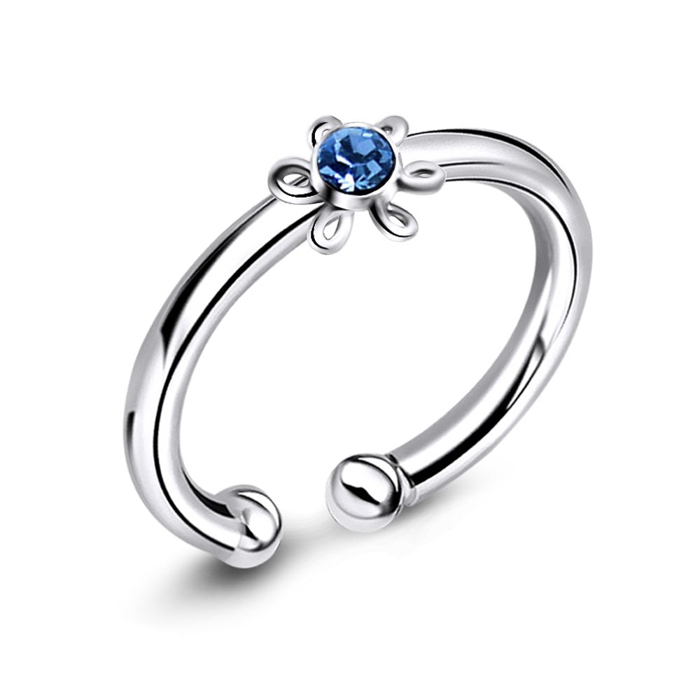 Floral Sparkling Ear Cuff EC-413