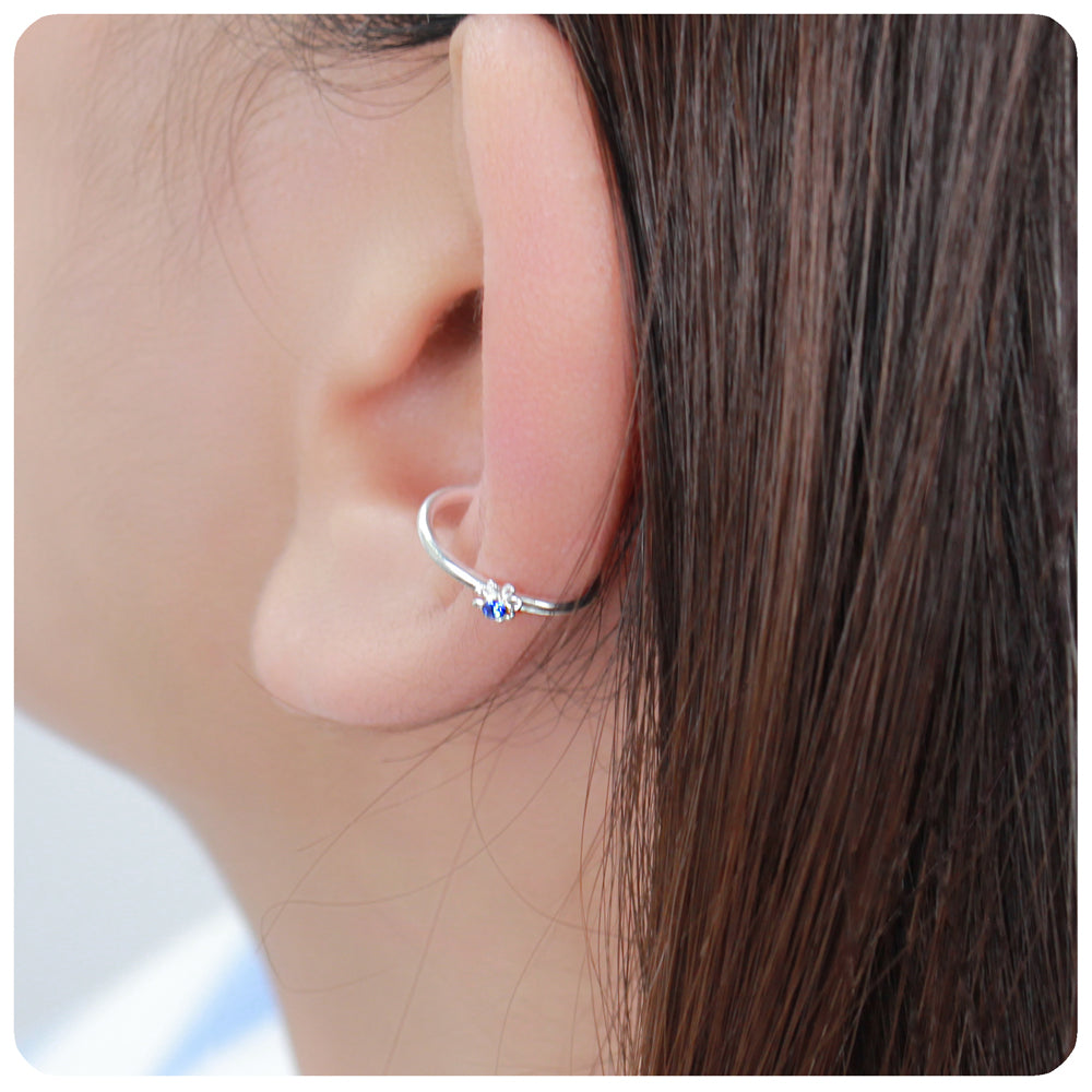 Floral Sparkling Ear Cuff EC-413