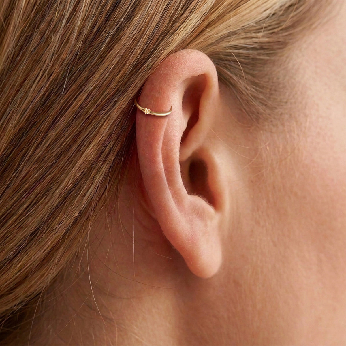 Minimal Heart Ear Cuff EC-414