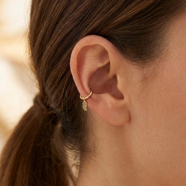 Dangling Leaf Ear Cuff Charms EC-419
