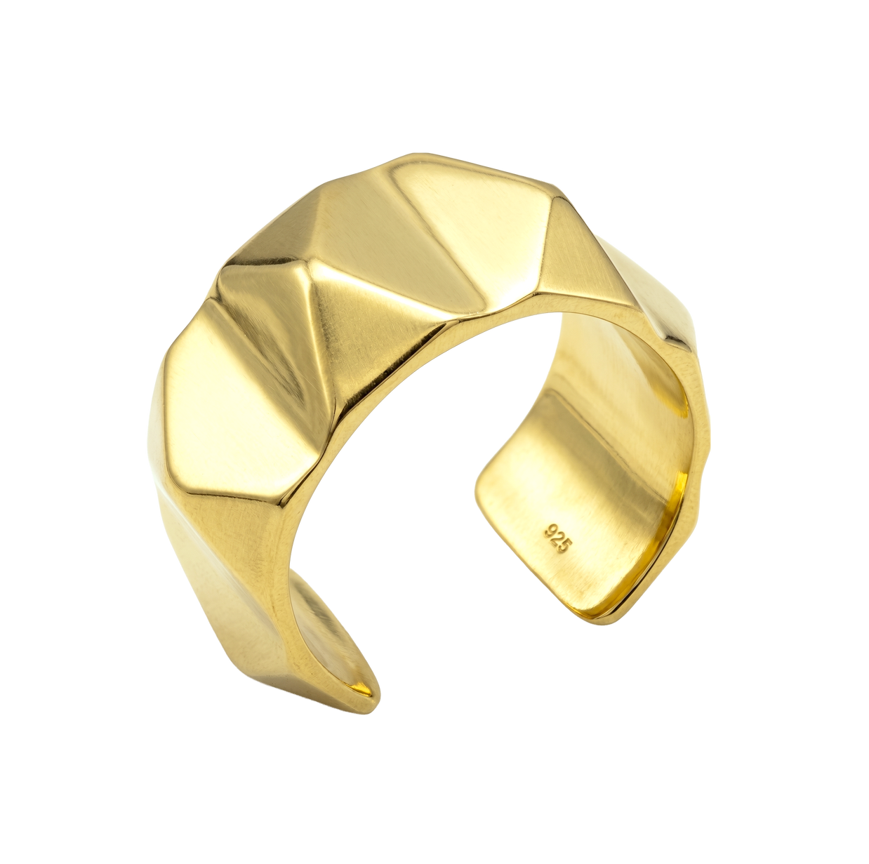 Geometric Faceted Ear Cuff EC-515