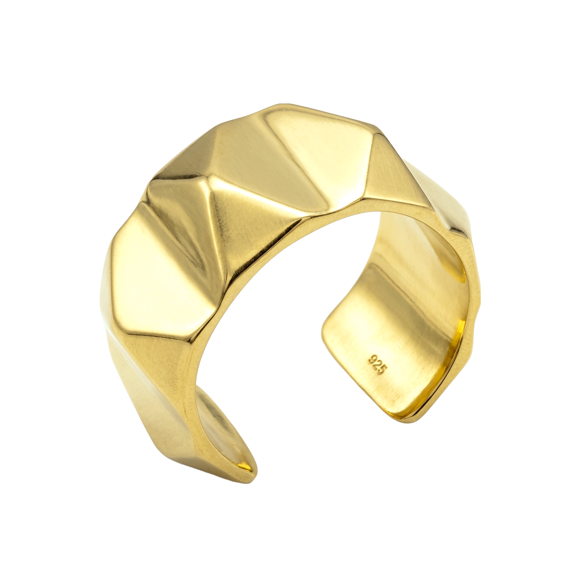 Geometric Faceted Ear Cuff EC-515