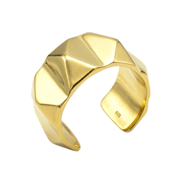 Geometric Faceted Ear Cuff EC-515