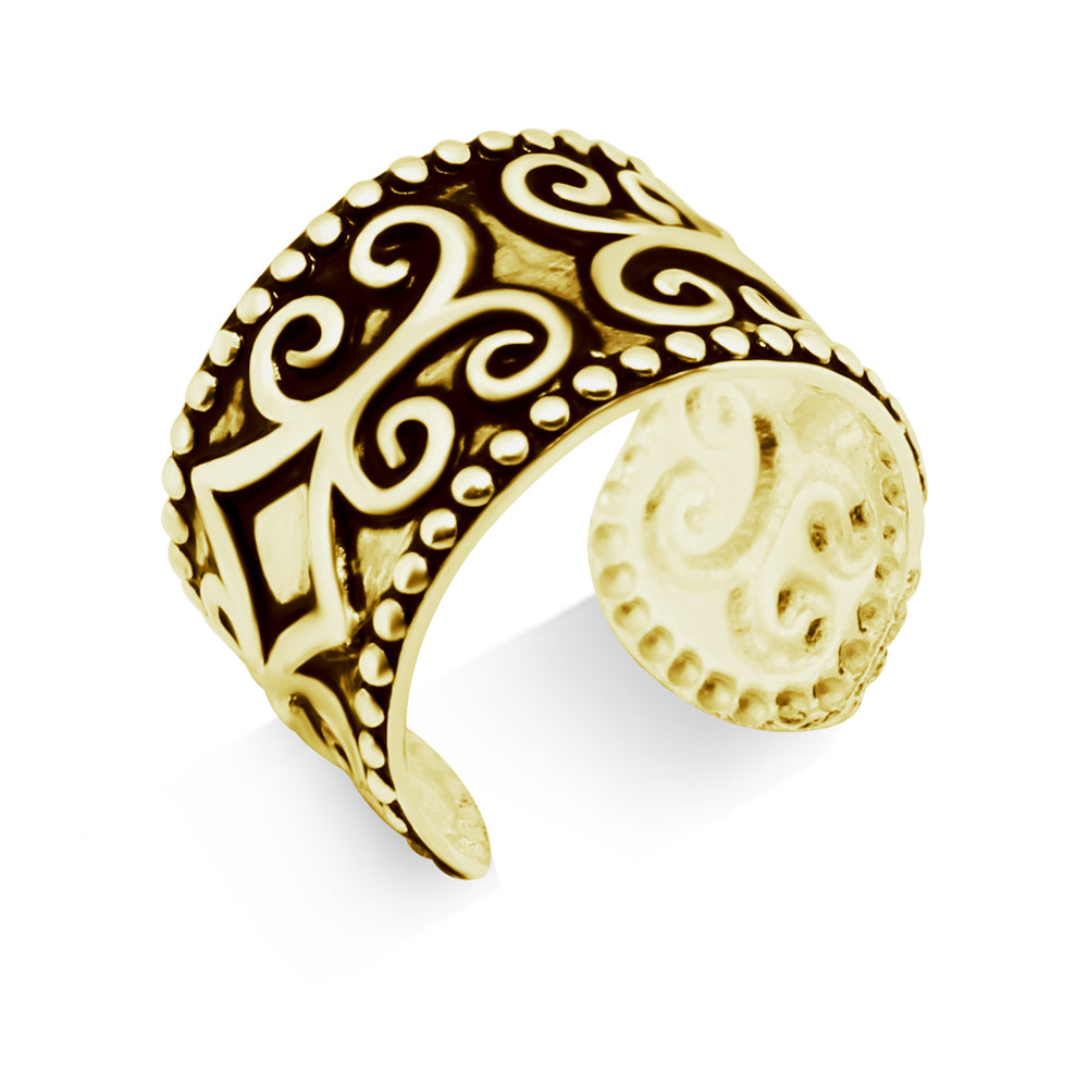 Bali Scroll Oxidised Ear Cuff EC-734