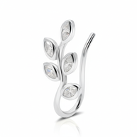 Unique Floral Inspired Ear Clip with Cz Stones ECH-258