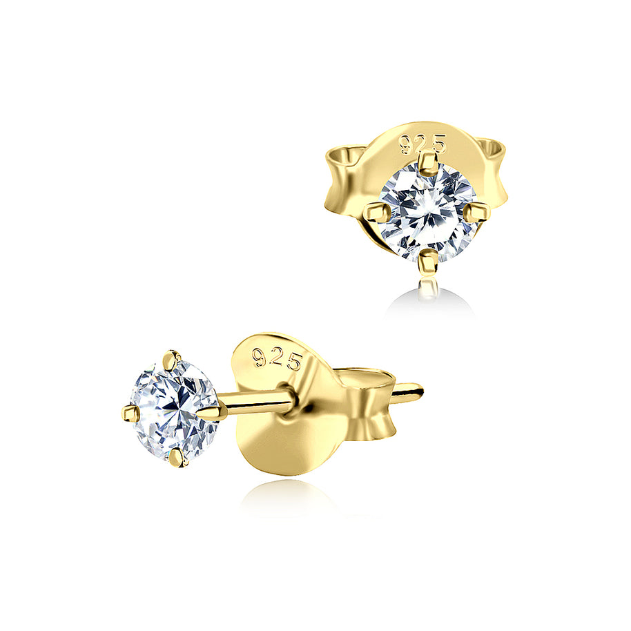 Classic CZ Stud Earrings ECS-01-3