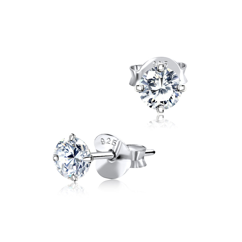 Classic CZ Stud Earrings ECS-01-4