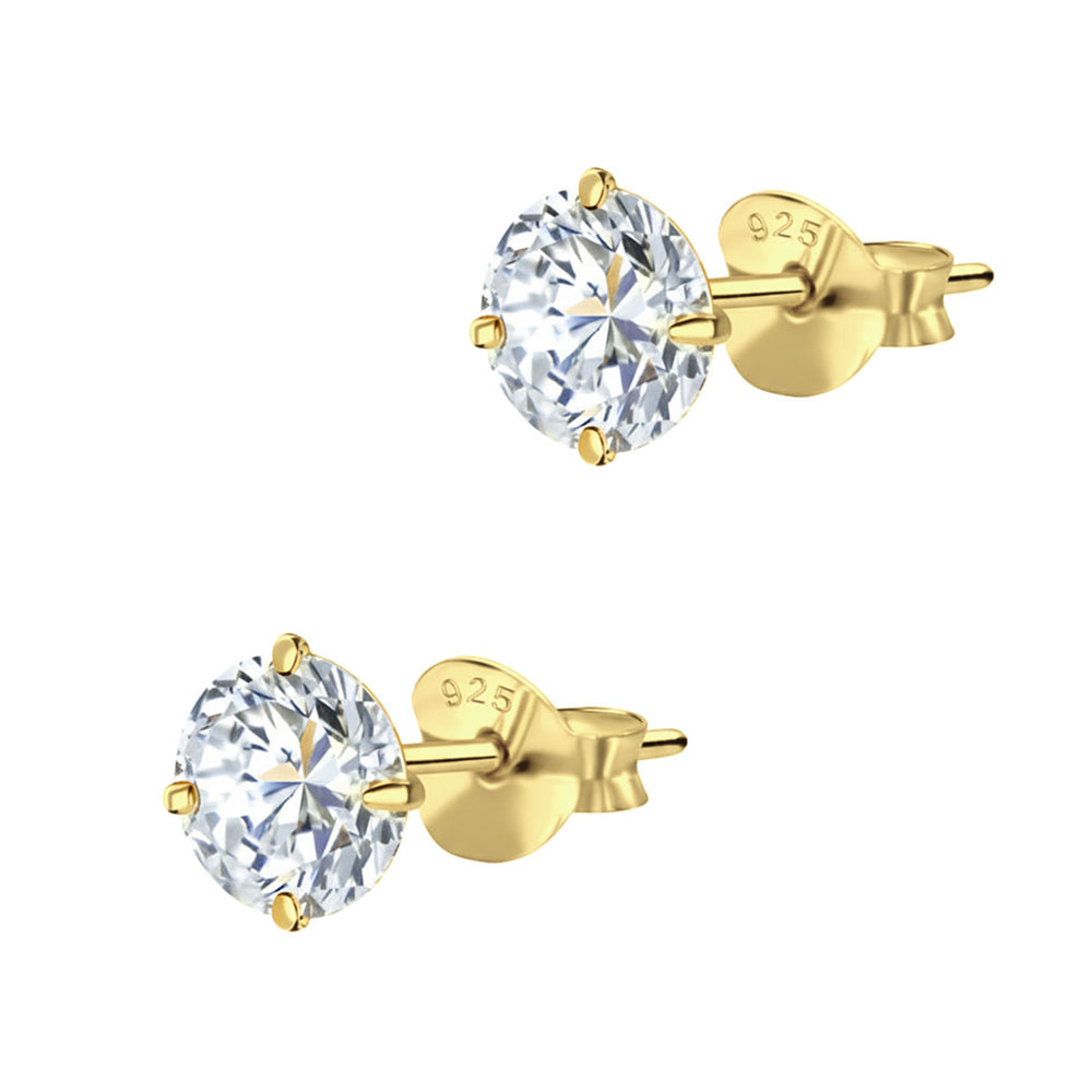 Classic CZ Stud Earrings ECS-01-6