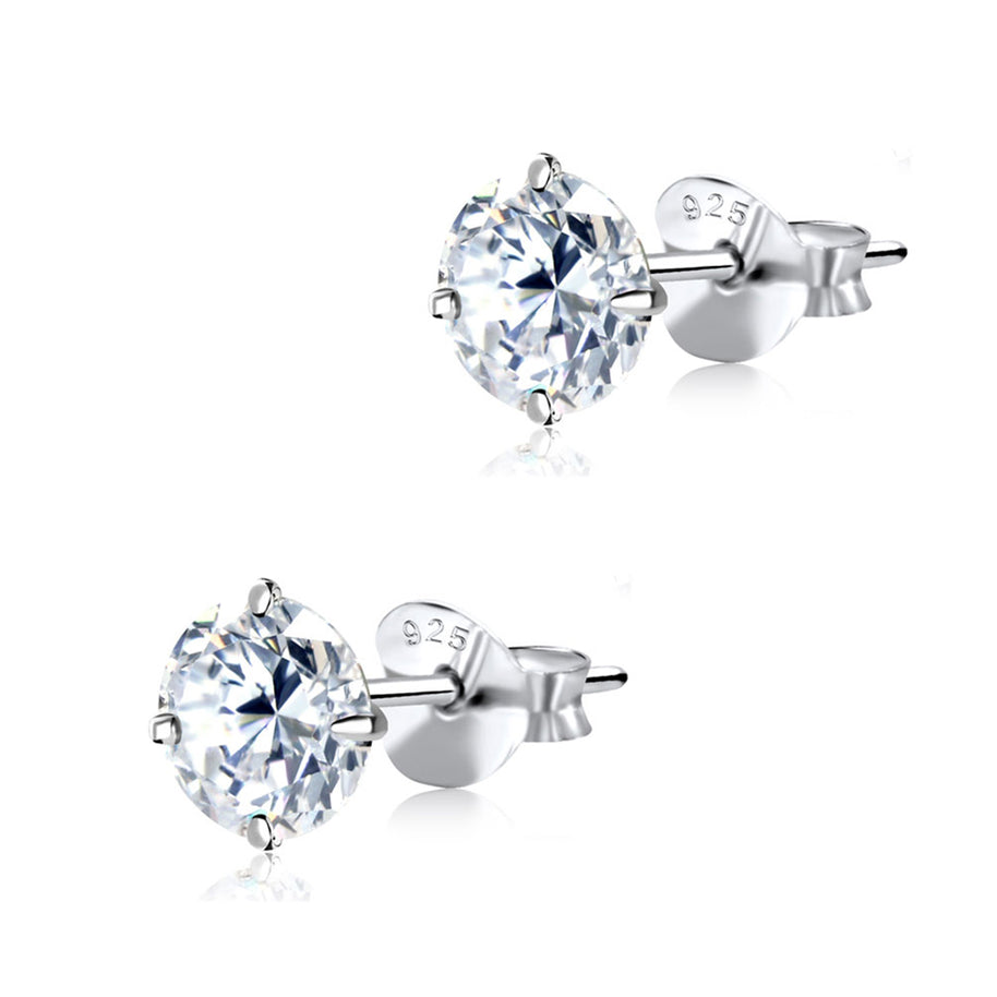Classic CZ Stud Earrings ECS-01-6
