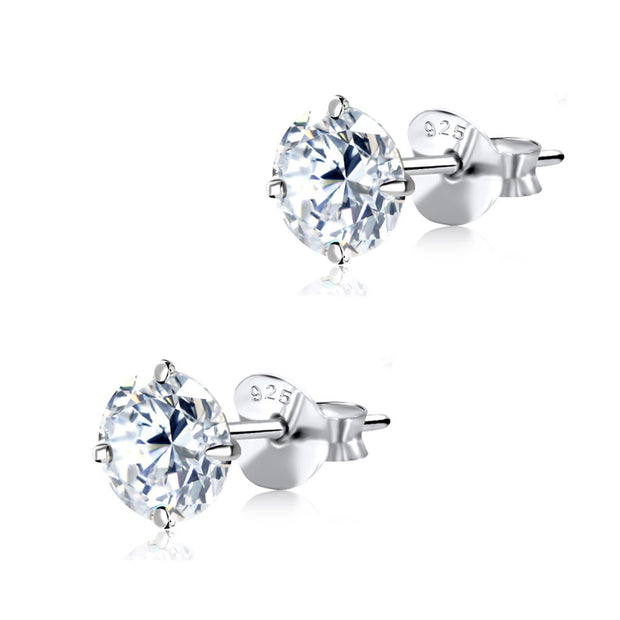 Classic CZ Stud Earrings ECS-01-6