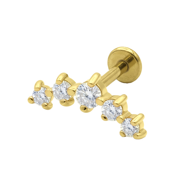 Crystal Stones Helix Ear Piercing EFB-252