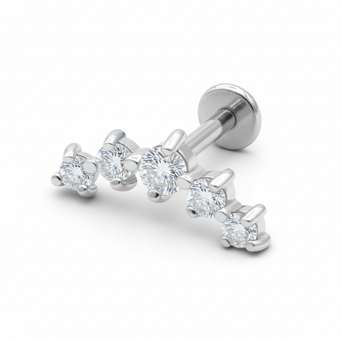 Crystal Stones Helix Ear Piercing EFB-252