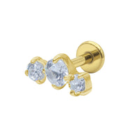 Elegant Triple CZ Stone Helix Ear EFB-2560