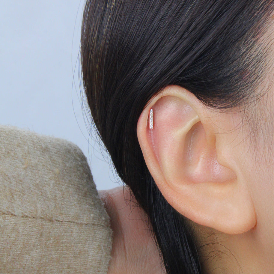 Helix Ear Piercing with 5 brilliant CZ stones EFB-2726