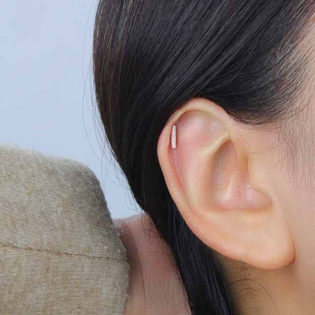 Helix Ear Piercing with 5 brilliant CZ stones EFB-2726