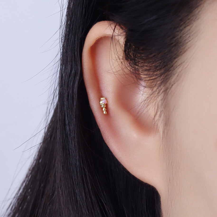 Opal Beaded Drop Ear Piercing EFB-3208