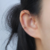 Tri-Marquise CZ Flat Back Earring EFB-3214