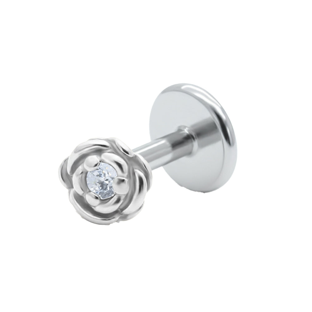Rose Flower CZ Ear Piercing EFB-3562