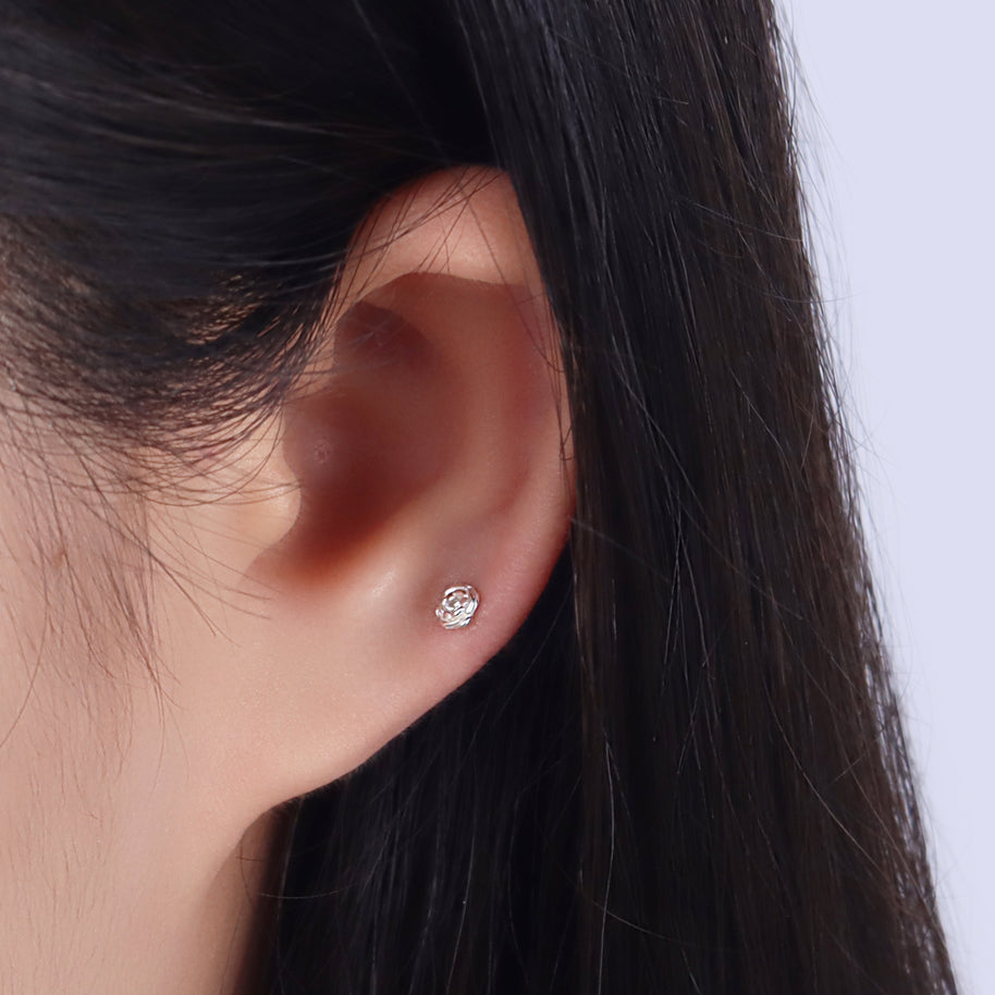 Rose Flower CZ Ear Piercing EFB-3562