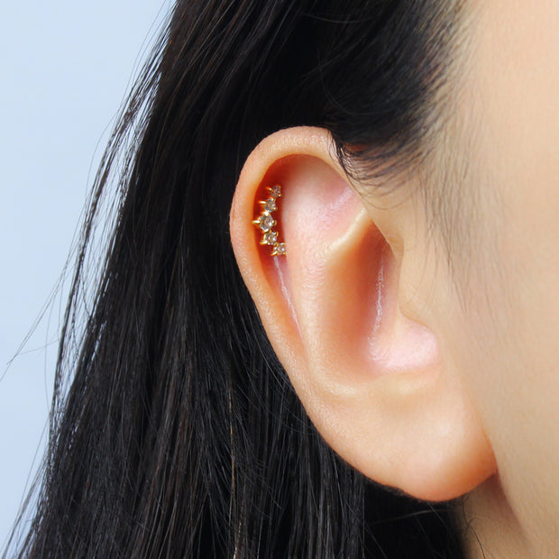 Five-Stone CZ Cartilage Earring EFB-3676